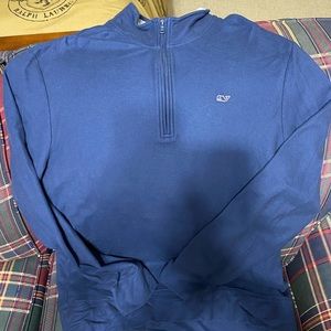 Vineyard Vines blue quarter zip pullover